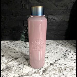 Starbucks Pink Glass Water Bottle